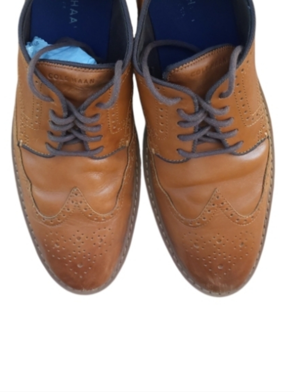 Cole Haan Wingtip Go To Oxford British Tan Brown Dress Casual Work Loafer Men 11 - Picture 10 of 11